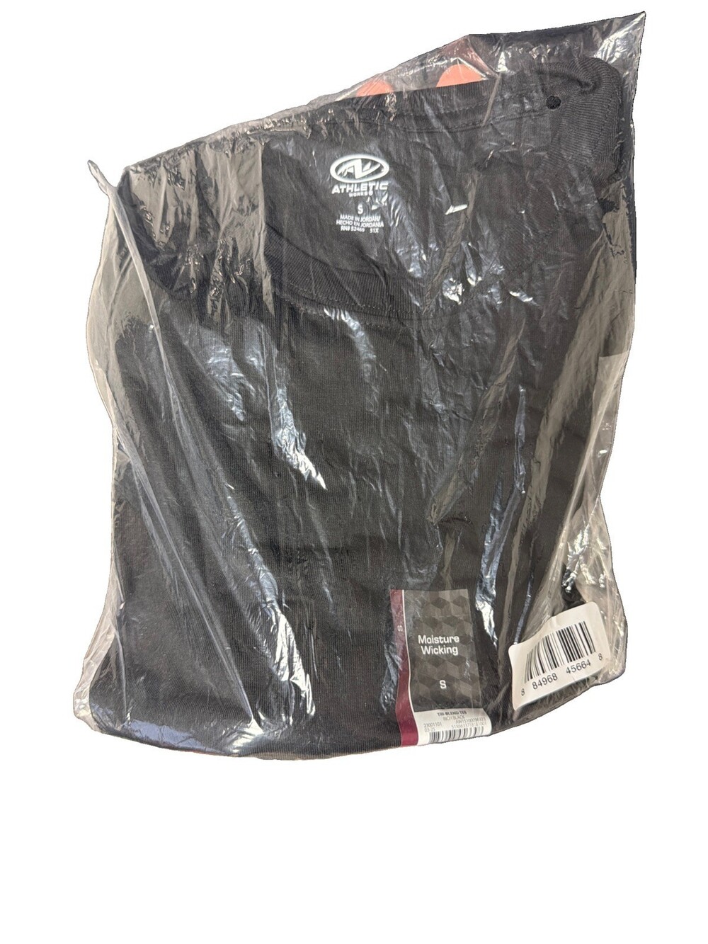 Athletic Works Men's SMALL Moisture Wicking Tee BLACK Tri-Blend T-Shirt G0010